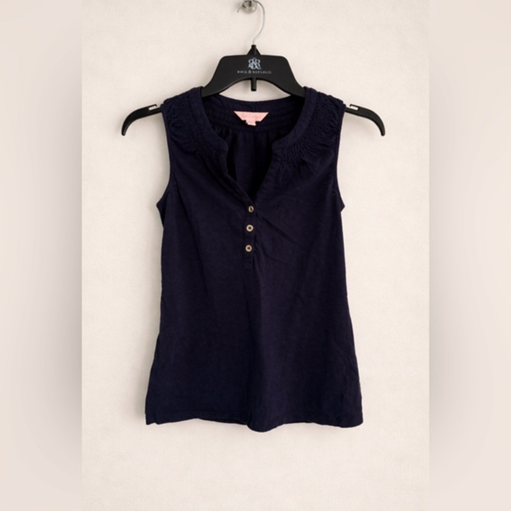 Lilly Pulitzer Essie Navy Blue Tank Top XXS